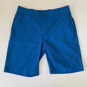 Callaway Mens Performance Golf Shorts Stretch Size 32 Inseam 10" Blue Check